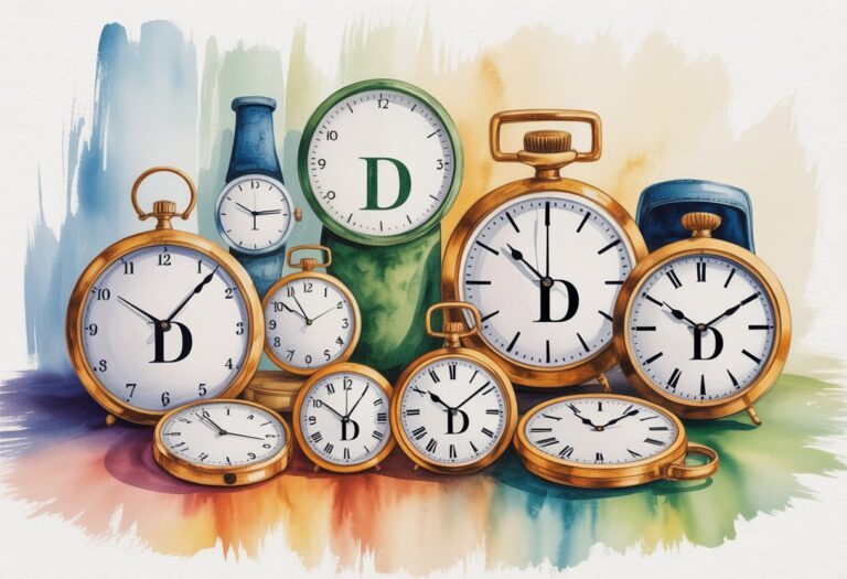 Vários relógios diferentes dispostos juntos, mostrando diferentes horários em um fundo suave e colorido.